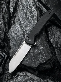 Civivi Chevalier Button/Flipper Taschenmesser black g10/stone washed