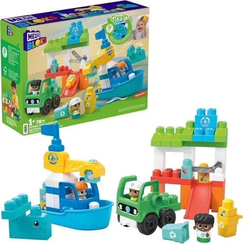 Mattel Mega Bloks Green Town Ozean-Reinigungsteam