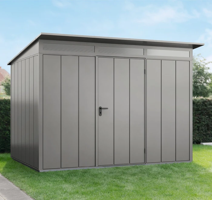 EcoStar Elegant Premiumline Typ 3 Gerätehaus grau