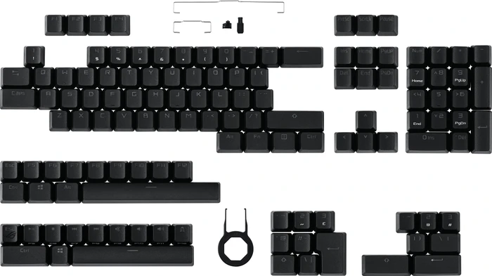 ASUS ROG Keycap Set, Kunststoff (PBT), schwarz, 125 Tasten (105+20)