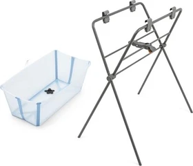 Stokke Flexi Bath faltbare Badewanne transparent/blue