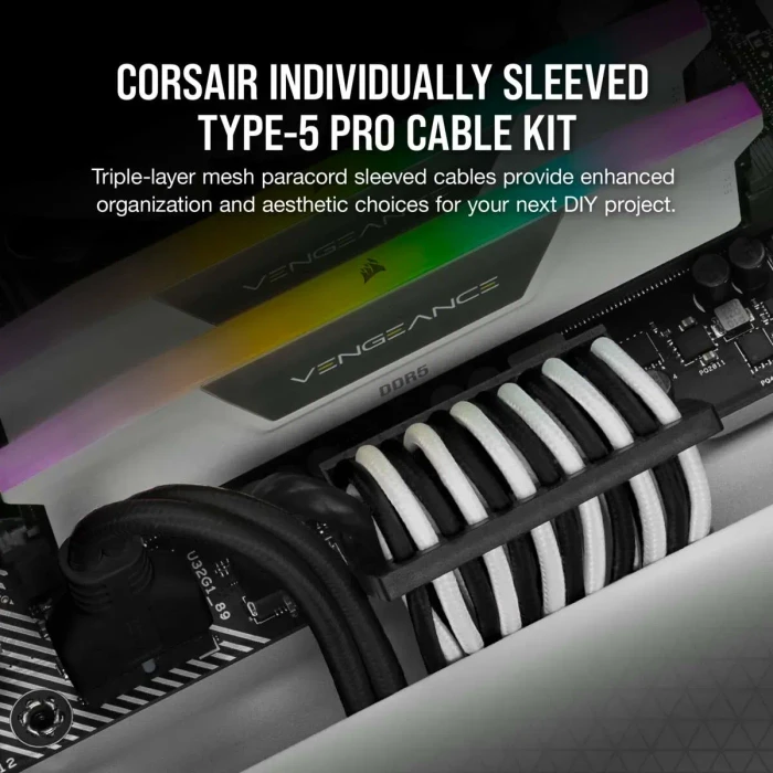Corsair PSU Cable Kit Type 5 - Pro Kit, weiß/schwarz