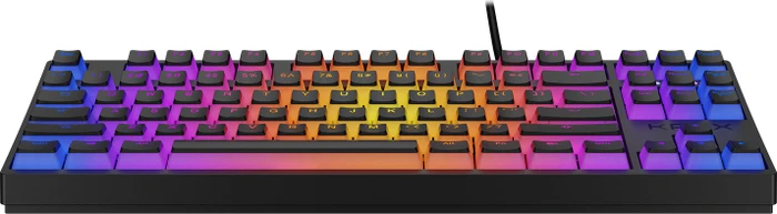 Krux Atax Pro RGB Pudding, TKL, PBT, schwarz, LEDs RGB, Gaote Outemu BLACK, USB, US