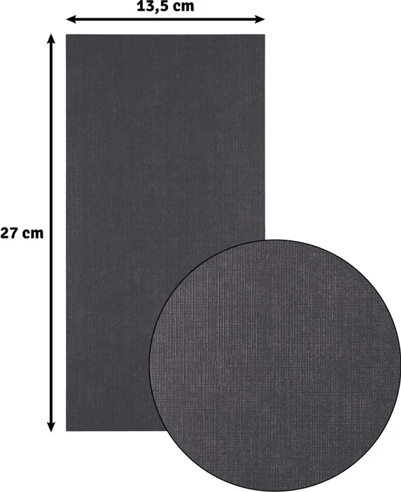 Vaessen Creative Leinenkarton, 270x135mm, schwarz, 100 Blatt
