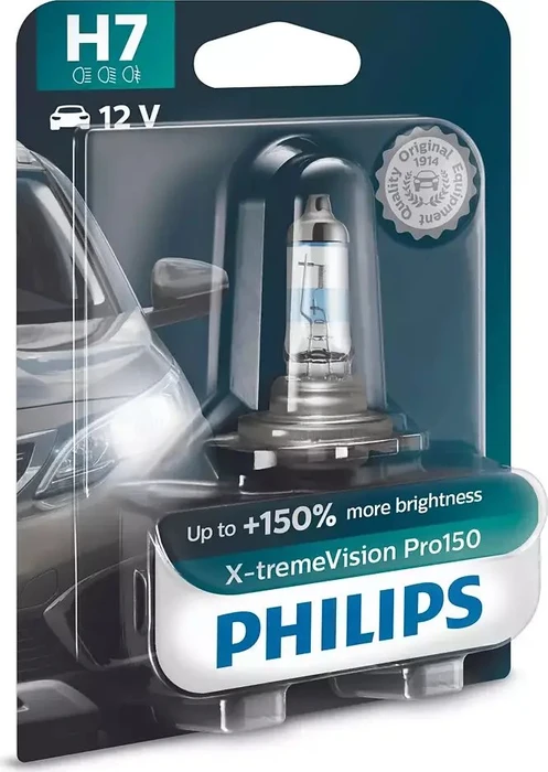 Philips X-tremeVision Pro150 H7 55W, 1er-Pack