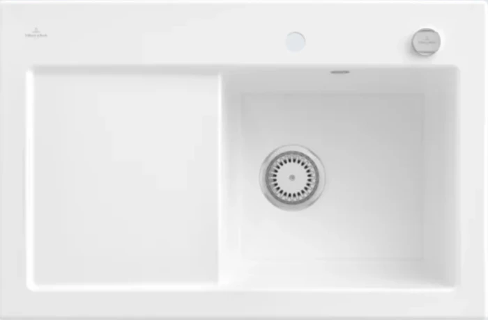 Villeroy & Boch Subway 45 Einbau Becken rechts mit Ablauffernbedienung weiß alpin