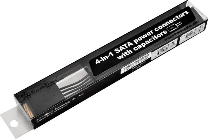 SilverStone CP06, SATA Adapter Kabel, 1 auf 4 SATA Stecker, 2x 2200µF Kondensatoren