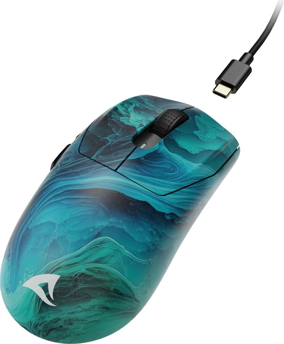 Sharkoon Skiller SGM25W Ocean türkis/blau, USB