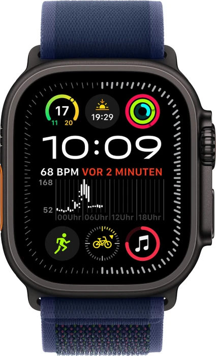 Apple Trail Loop S/M für Apple Watch Ultra (49mm) blau/titan schwarz