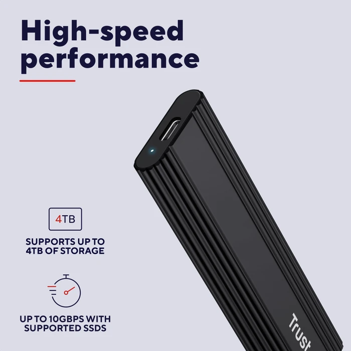 Trust M.2 SSD Enclosure, USB-C 3.1