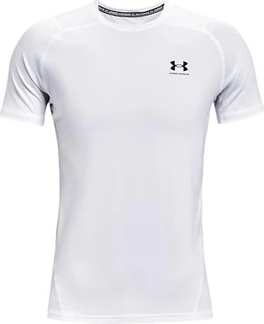 Under Armour HeatGear Armour Funktionsshirt kurzarm weiß/schwarz (Herren)