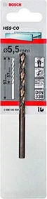 Bosch Professional HSS-Co Spiralbohrer, 5.5x57x93mm, 1 Stück