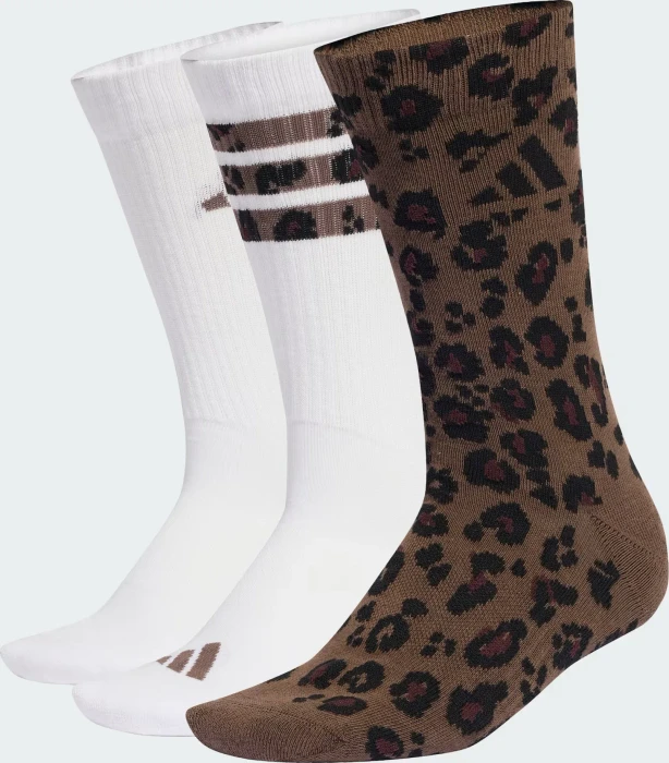 adidas Leo Graphic Socken earth strata/shadow brown/white, 3 Paare