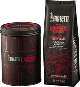 Bialetti Stranger Things Design-Kaffeedose und Hawkins Coffee Blend Kaffeepulver, 250g