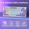 Ajazz AK820, White Purple, LEDs RGB, hot-swap, Ajazz Sea Salt, USB, DE Vorschaubild