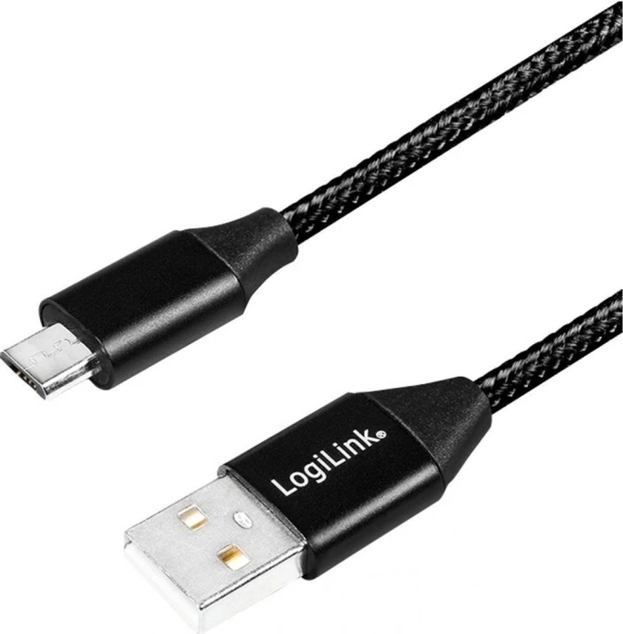 LogiLink USB 2.0 Kabel USB-A Stecker zu Micro-USB-B Stecker 1.0m schwarz