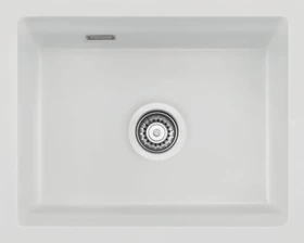 systemceram Kara 50 U Unterbau Becken mittig mit Ablauffernbedienung satin