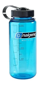 Nalgene Wide Mouth Trinkflasche 500ml blau/schwarz