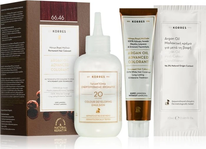 Korres Argan Oil Permanent Hair Colorant Haarfarbe 66.46 burgund