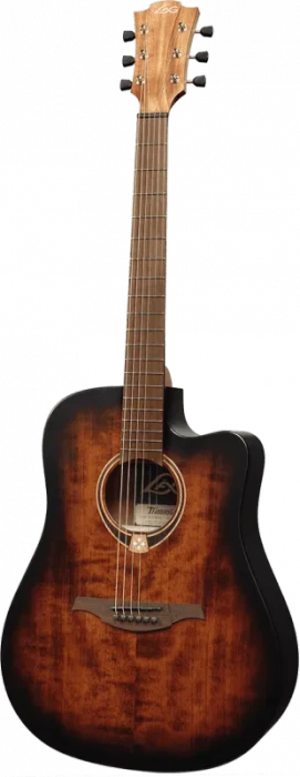 LAG Tramontane 70 Dreadnought Cutaway electroacoustic Black & Brown
