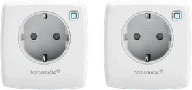 eQ-3 Homematic IP HmIP-PS-2 Schaltsteckdose, Smart-Steckdose, 2er-Pack