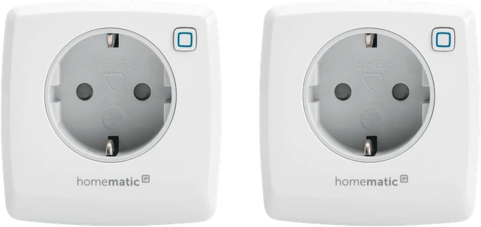 eQ-3 Homematic IP HmIP-PS-2 Schaltsteckdose, Smart-Steckdose, 2er-Pack