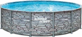 Summer Waves Elite Frame Pool rund 427x107cm steinoptik