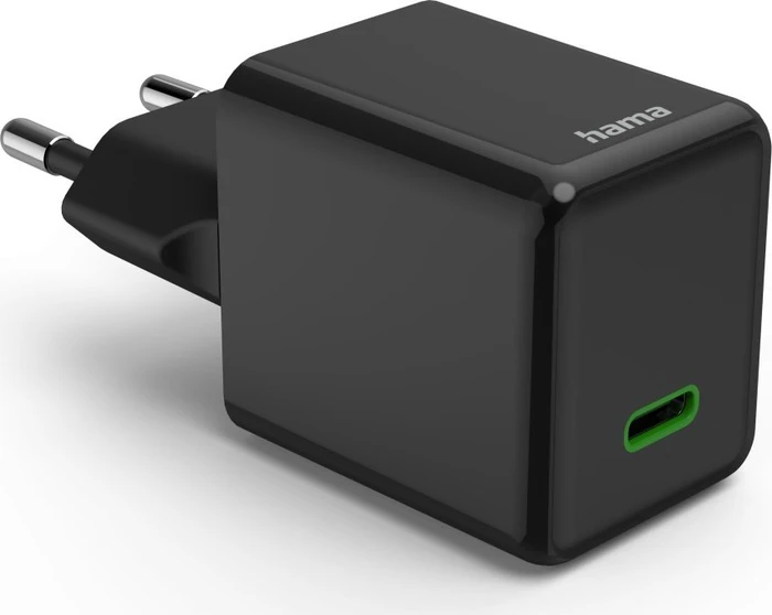 Hama GaN Schnellladegerät Super-Mini, USB-C, 1x USB-C, 45W, schwarz