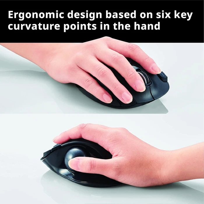 Elecom EX-G M-XT3DRBK Wireless Trackball schwarz, Rechtshänder