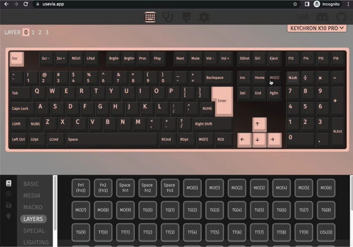 Keychron K10 Pro, schwarz/blaugrau, LEDs RGB, Keychron K Pro BROWN, USB/Bluetooth, DE