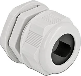 DeLOCK Kabelverschraubung PG29 für Flachkabel, grau, 2 Stück