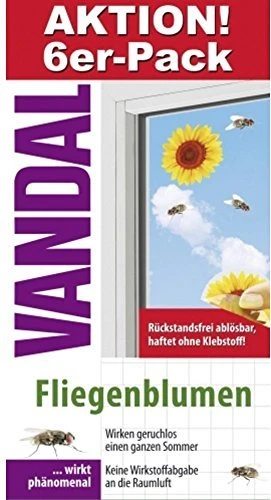Vandal Sonnenblume Fenster-Fliegenblumen, 6 Stück