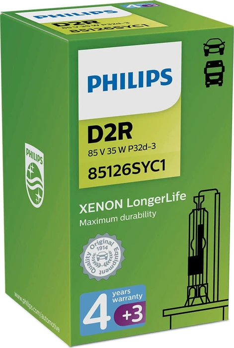 Philips Xenon LongerLife D2R 35W, 1er-Pack Faltschachtel