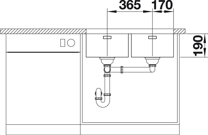 Blanco Andano 340/340-U InFino Unterbau Doppelspüle edelstahl