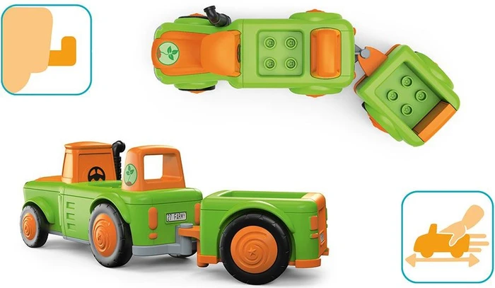 SIKU Toddys Frank Farmy Traktor mit Anhänger