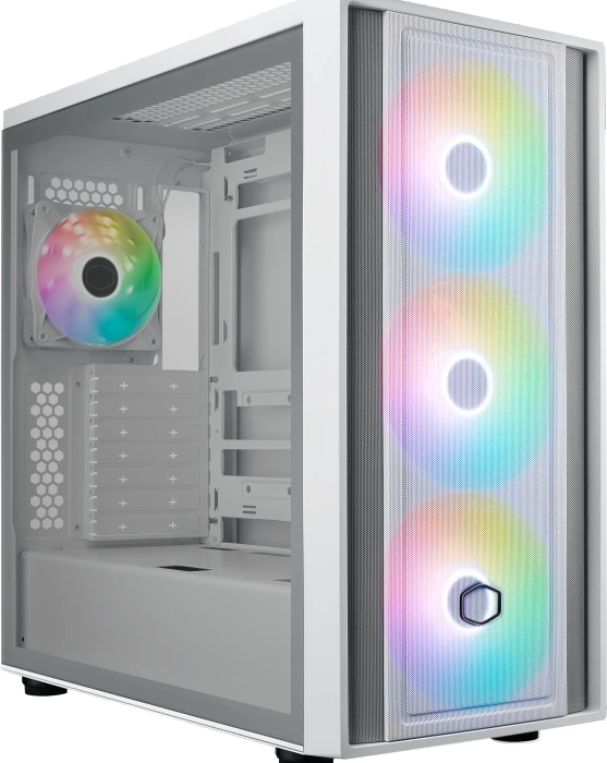Cooler Master MasterBox 600, weiß, Glasfenster