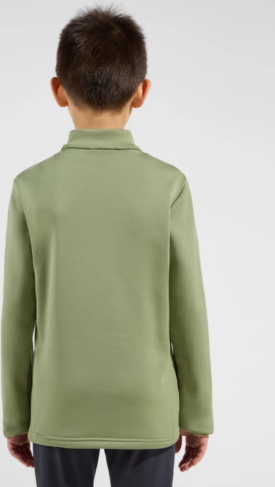 Odlo Berra Mid Layer Half Zip Laufshirt langarm matte green (Junior)