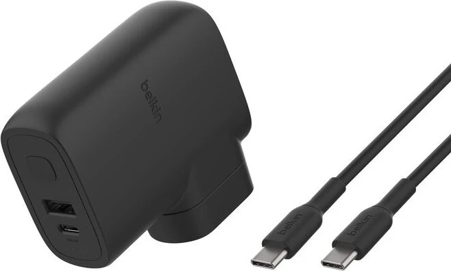Belkin BoostCharge Hybrid-Ladegerät (25W) mit Powerbank 5K und Reisestecker-Set schwarz