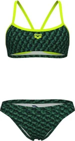 Arena New Monogram Bikini-Oberteil dark sage multi/artic lime (Damen)