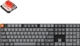 Keychron K5 Max, grau, LEDs weiß, Gateron LOW PROFILE 2.0 RED, USB/Bluetooth, US (K5M-A1-US)
