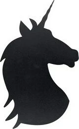 Securit Silhouette Board Einhorn, Kreidetafel, schwarz, 29.9x48.8cm