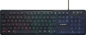 Gembird Rainbow Backlight Multimedia Keyboard, schwarz, USB, US (KB-UML-02)