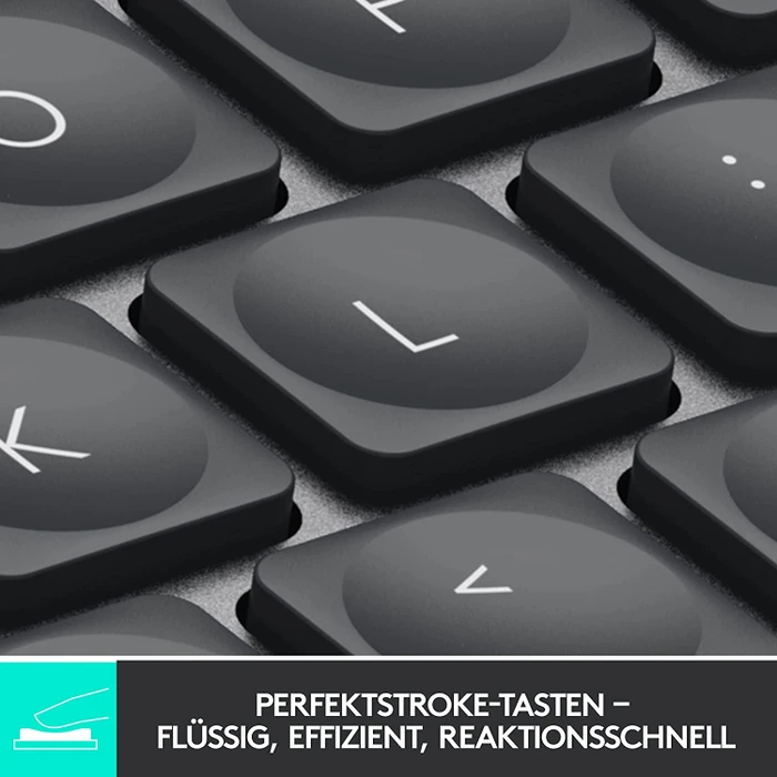 Logitech MX Keys Mini, LEDs weiß, Logi Bolt, Graphite, schwarz, USB/Bluetooth, CH