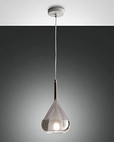 Fabas Luce Lila Pendelleuchte 1-flammig grau