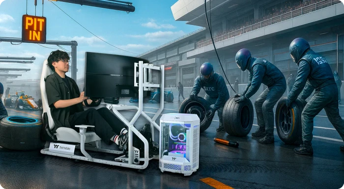Thermaltake Monitor Mount Snow für Racing Simulator Cockpit GR300, weiß