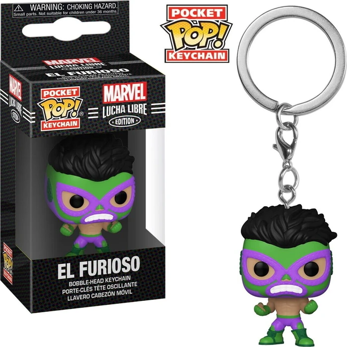 FunKo Pop! - Marvel Lucha Libre - El Furioso Schlüsselanhänger