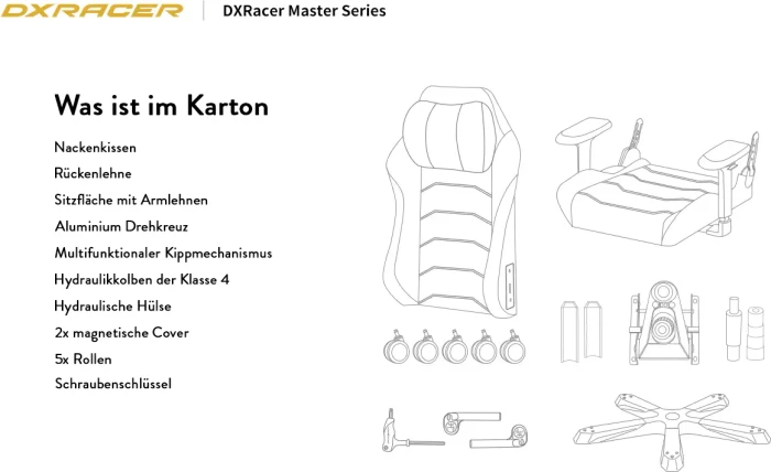 DXRacer Master XL Gamingstuhl, schwarz