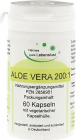 Hannes pure Lebenslust Aloe Vera 200:1 Kapseln, 60 Stück