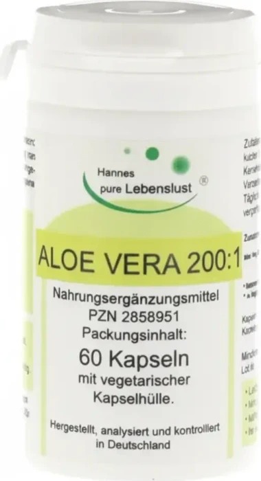 Hannes pure Lebenslust Aloe Vera 200:1 Kapseln, 60 Stück