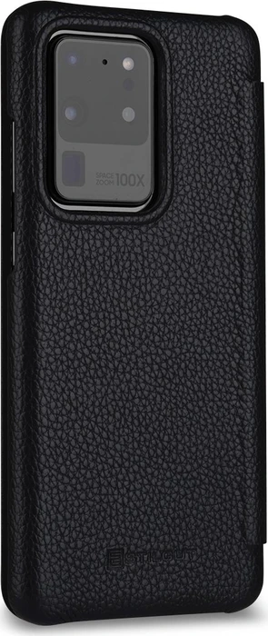 Stilgut Book Type Leather Case für Samsung Galaxy S20 Ultra schwarz